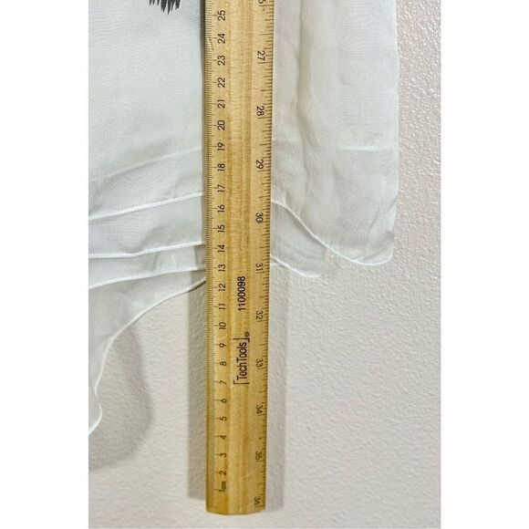 NWOT Gottex 100% Silk Black & Cream Sarong Swim Cover Up Women's Large - Picture 6 of 6